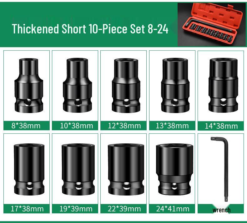 Extended Electric Hex Socket Hand Drill and Impact Wrench Tool Set