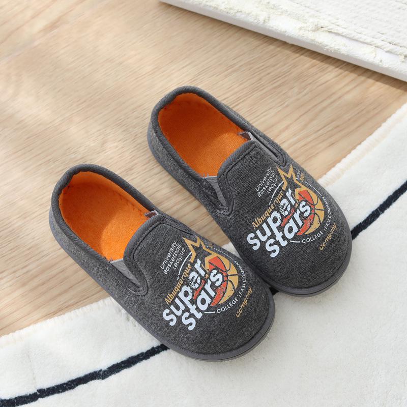 Cartoon-Haifisch-Kinder-Skateboard-Hausschuhe - Frühling/Herbst, Baumwolle, Geschlossene Ferse