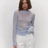2026 Spring/Summer Women's Thin Knit Cardigan, Round Neck, European Style, See-Through, Basic Style, Candy Colors