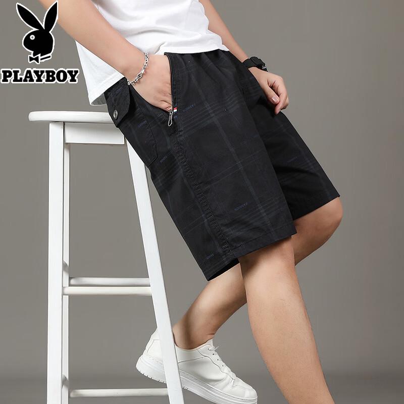 PLAYBOY Men s Cotton Casual Beach Shorts 3XL