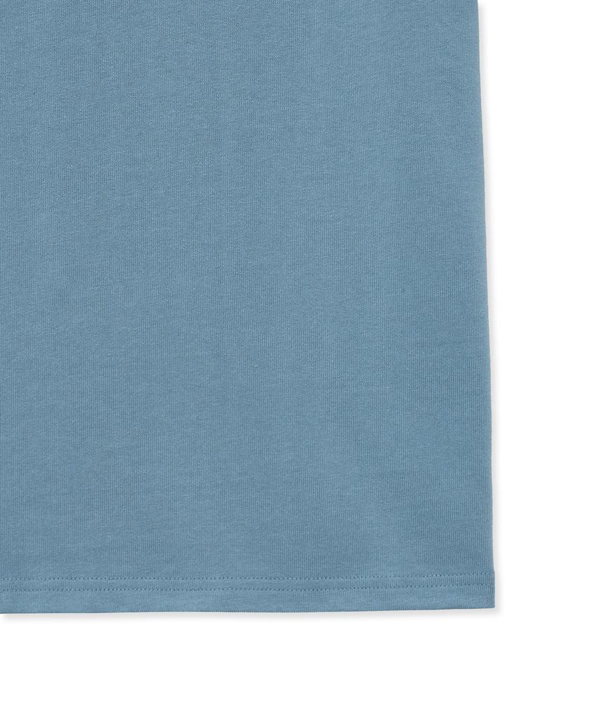 YALE [2Pack] Heavyweight Snell Logo Short Sleeve T-Shirt_White/Blue Gray