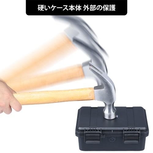 Lykus HC-1720 Mini Hard Case, Waterproof, with Built-in Lattice-Cut Sponge, Interior Dimensions: 16.4 x 10 x 6.8 cm, IP66 Waterproof, Suitable for Sma