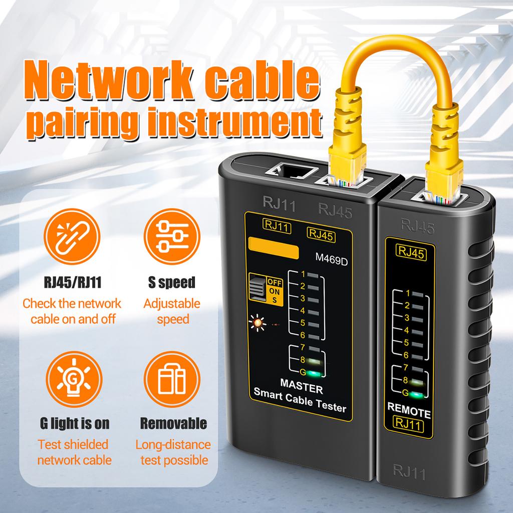 Aneng RJ45 RJ11 Multifunktionaler Netzwerkkabeltester Kristallkopf Einseitiger Detektor Telefonkabel-Testwerkzeug
