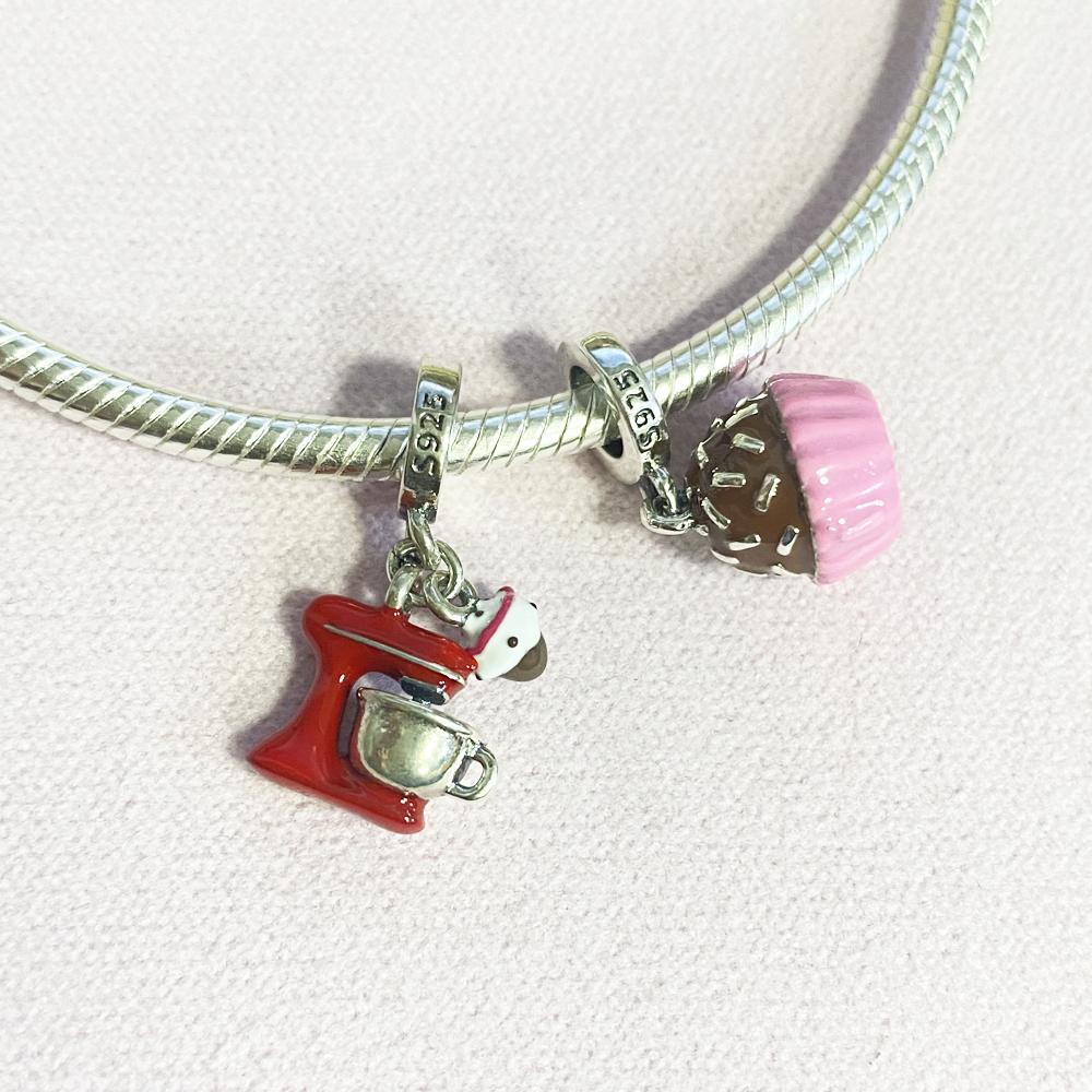 New Copper Charm Fit Original Bracelet Accessories Women Jewelry Television Telephone Watch Coffee Machine Trinket