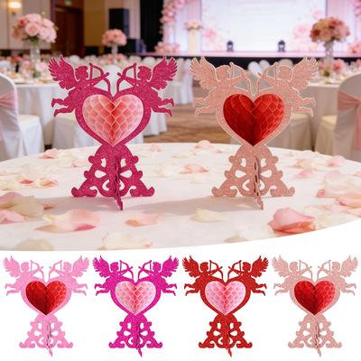 Kiss Figurines Desk Ornaments Valentine'S Day Heart Shape Ornamentweddding Tabletop Decor Heart Statues