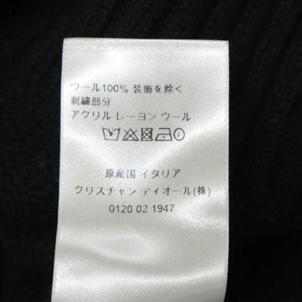 Dior Czarne 213M640AT298 Atelier Haftowane Dzianinowe topy M czarnyUżywany