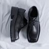 2026Autumn New Derby Shoes Fashionable Luxury Shoes Square Head British Style Low Heel Boots Casual Daily Workwear Leather Shoes