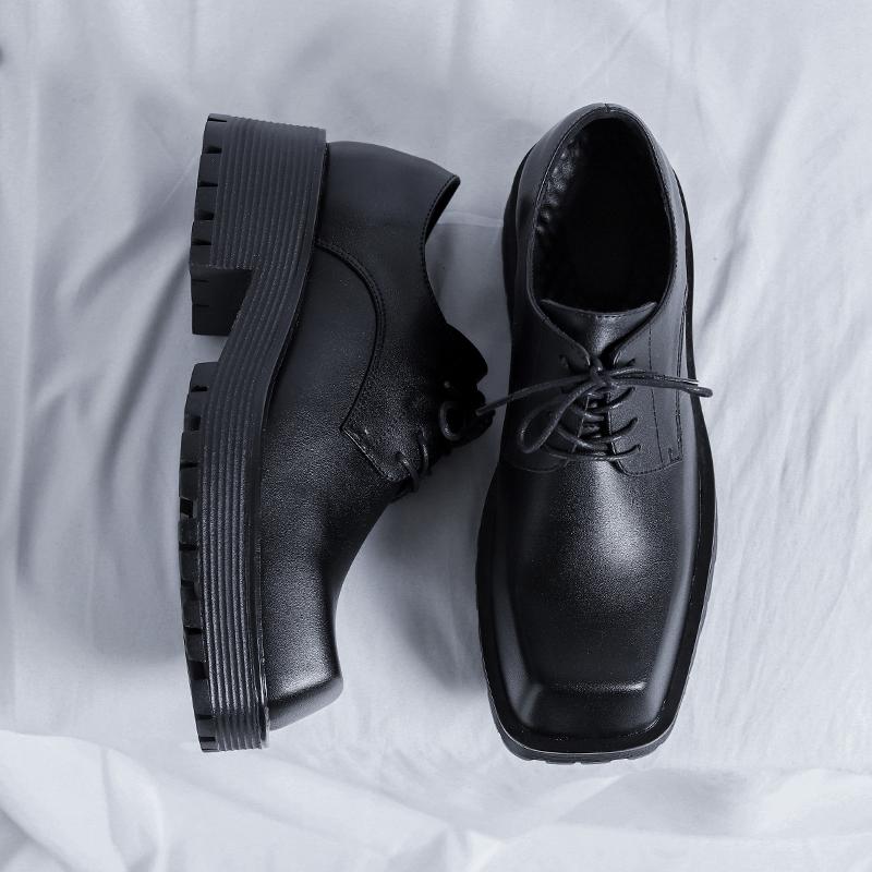 2026Autumn New Derby Shoes Fashionable Luxury Shoes Square Head British Style Low Heel Boots Casual Daily Workwear Leather Shoes