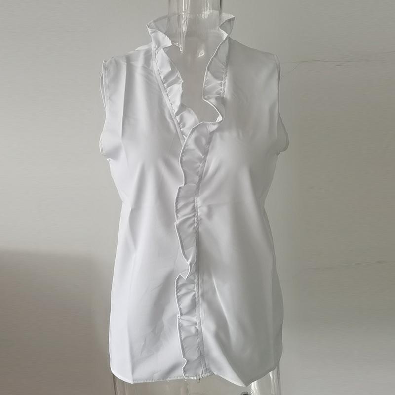 Sommer Herbst Neue Langarm Rüschen Casual Shirt Frauen Tops Vintage Print Elegante Plus Größe Bluse Frauen Mode Tasten Lose Weibliche Shirts 24662