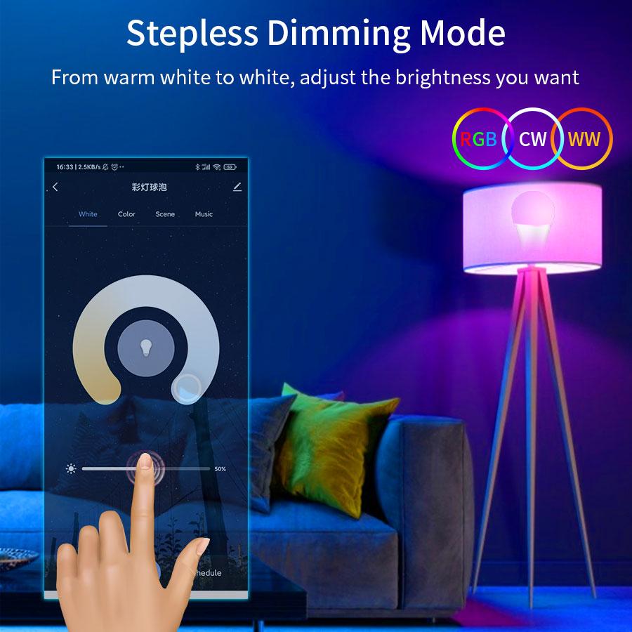 Wifi Led Light Bulbs E27 E26 110V 220V Tuya Smart Life Alexa Google Assistant RGB Lamp Ampoules 10W RF 2.4G Remote Group Control