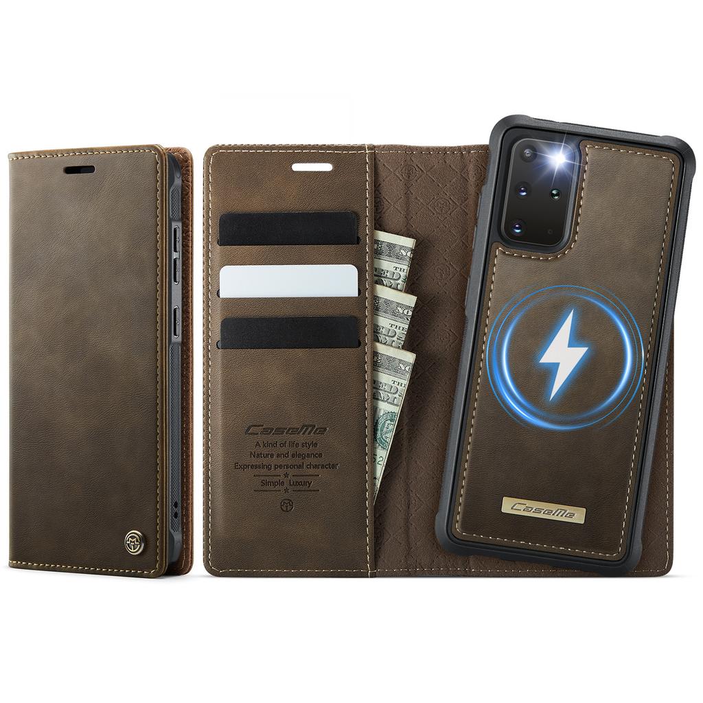 For Samsung Galaxy S20 Plus 5G Case CASEME C49 Compatible with MagSafe RFID Blocking Detachable Wallet Leather Phone Cover