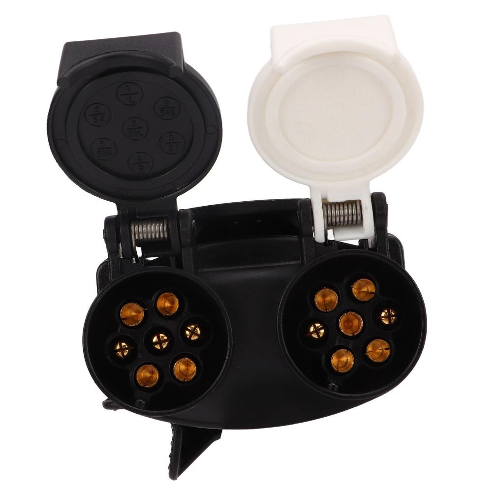 Universal 13 Pin To 7 Pin Trailer Plug Adapter Dual Dual Plug Conversion Adapte All Trailers
