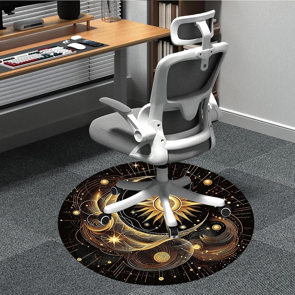 

1pc Celestial Yin-Yang Chair Carpet for Office, Non-slip, Soft and Durable Office Rug for Decoration, Perfect for Office yy260105012 80cm by 80cm