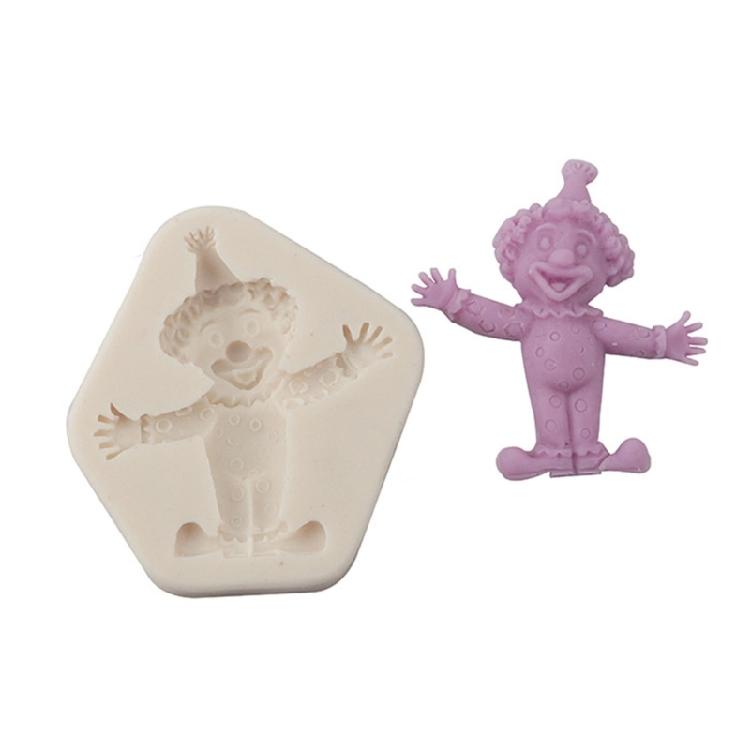 Funny Clown Shaped Silicone Mold Fondant Mould Baking DIY Supplies Nonstick