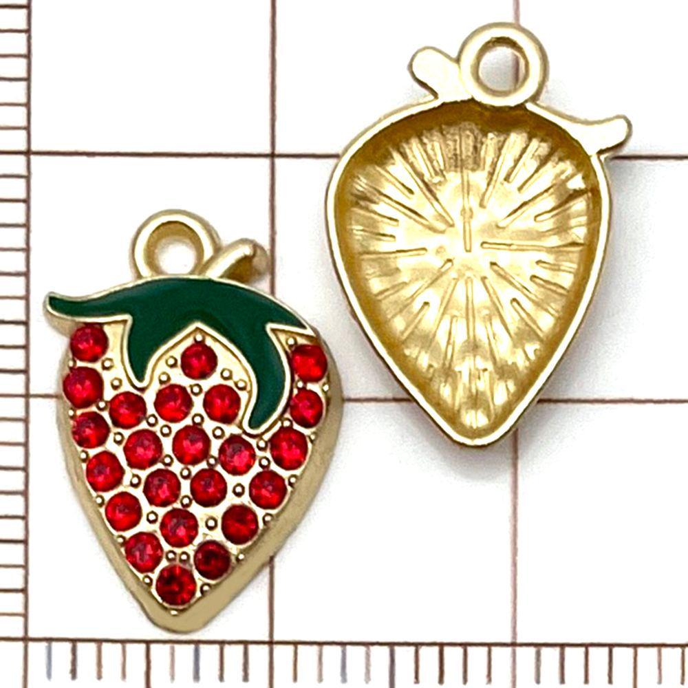 20-Piece Colorful Enamel Fruit Pendant Charms for DIY Bracelets: Strawberry, Cherry, Pineapple, and More