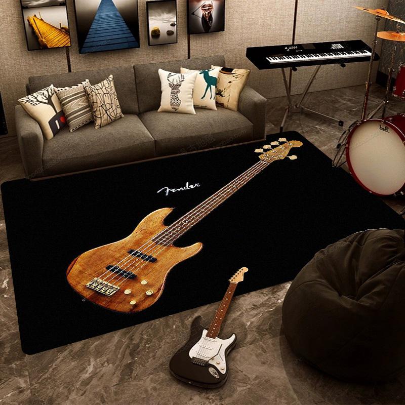 F-Fender rectangular carpet rock guitar band instrument decoration speaker retro floor mat shock absorption rugs