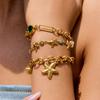 European and American zircon starfish bracelet stainless steel non-fading jewelry titanium steel jewelry