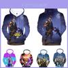 Felpa con cappuccio Giacca Felpa Fortnite Battle Stampa 3D Materiale Spandex Girocollo Stile Hip Hop