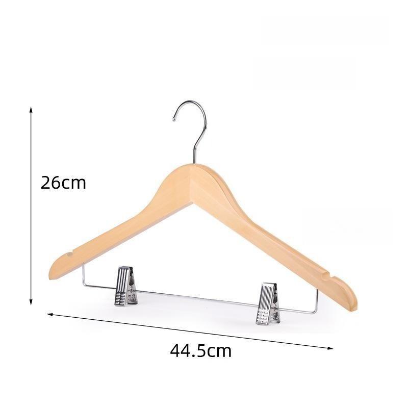 1pc Wooden Hangers Solid Wood Coat Hanger Heavy Duty, Smooth Finish High-Grade Wooden Clothes Hanger with Non Slip Pant Bar, 360° Swivel Hook