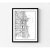 Susie Arts 11X14 Unframed Chicago Illinois Wall Art Metropolitan City View Abstract Street Map Art Print Poster Wall Decor Home Office sdm001