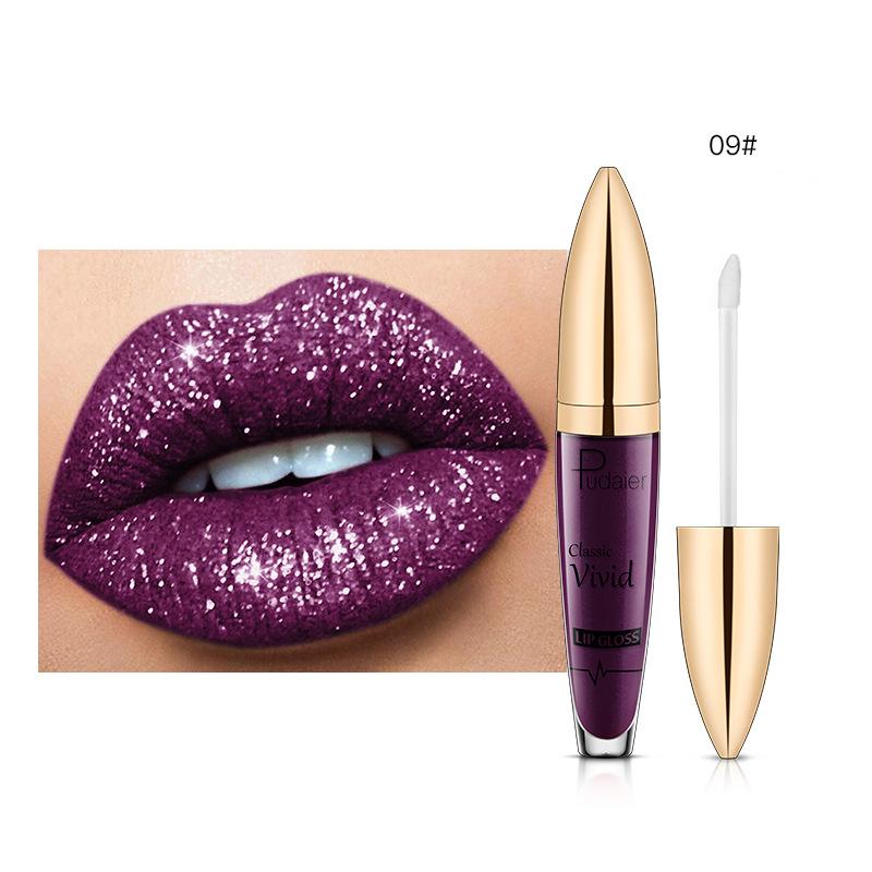 18 Matte To Shiny Glitter Liquid Lipstick Shiny Lip Gloss Diamond Waterproof Long Lasting Pearl Lipgloss Women Lip Makeup