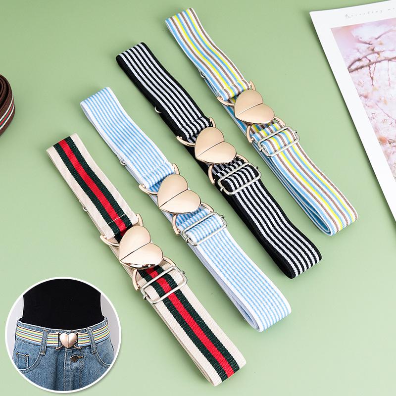 Adjustable Elastic Woven Belt with Hook for Men & Women
