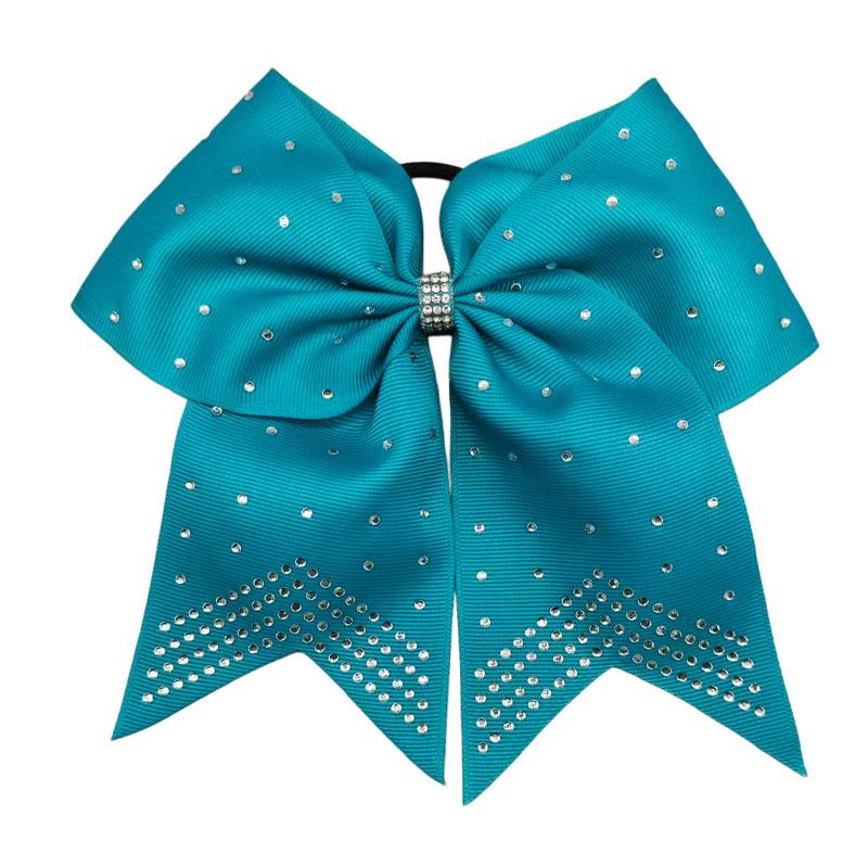 Glänzende Strass-Schwalbenschwanz-Schleifen-Haargummis für Mädchen - Cheerleading-Band-Kopfschmuck