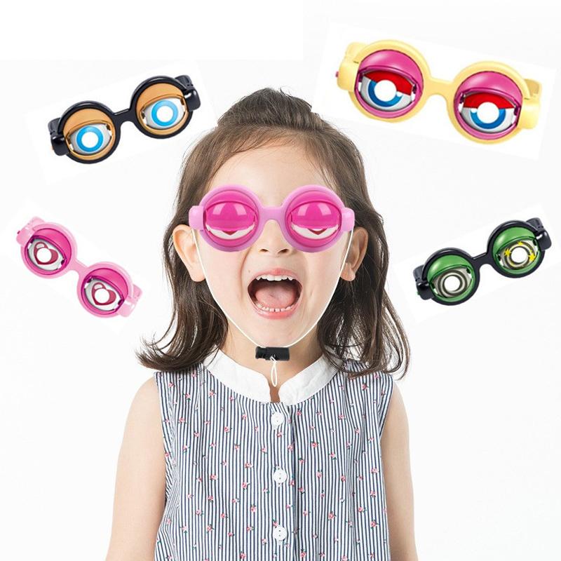 Winking Glasses For Shows & Parties – Kinetic Crazy Eyes Glasses With Manual Blink Action, Blinking Glass For Performances