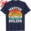 Unisex Cotton T-shirt Master Builder Building Blocks Master Builder T-Shirt Man Cotton Casual Breathable Camisetas Tees Personality Me Unisex,gift,Top