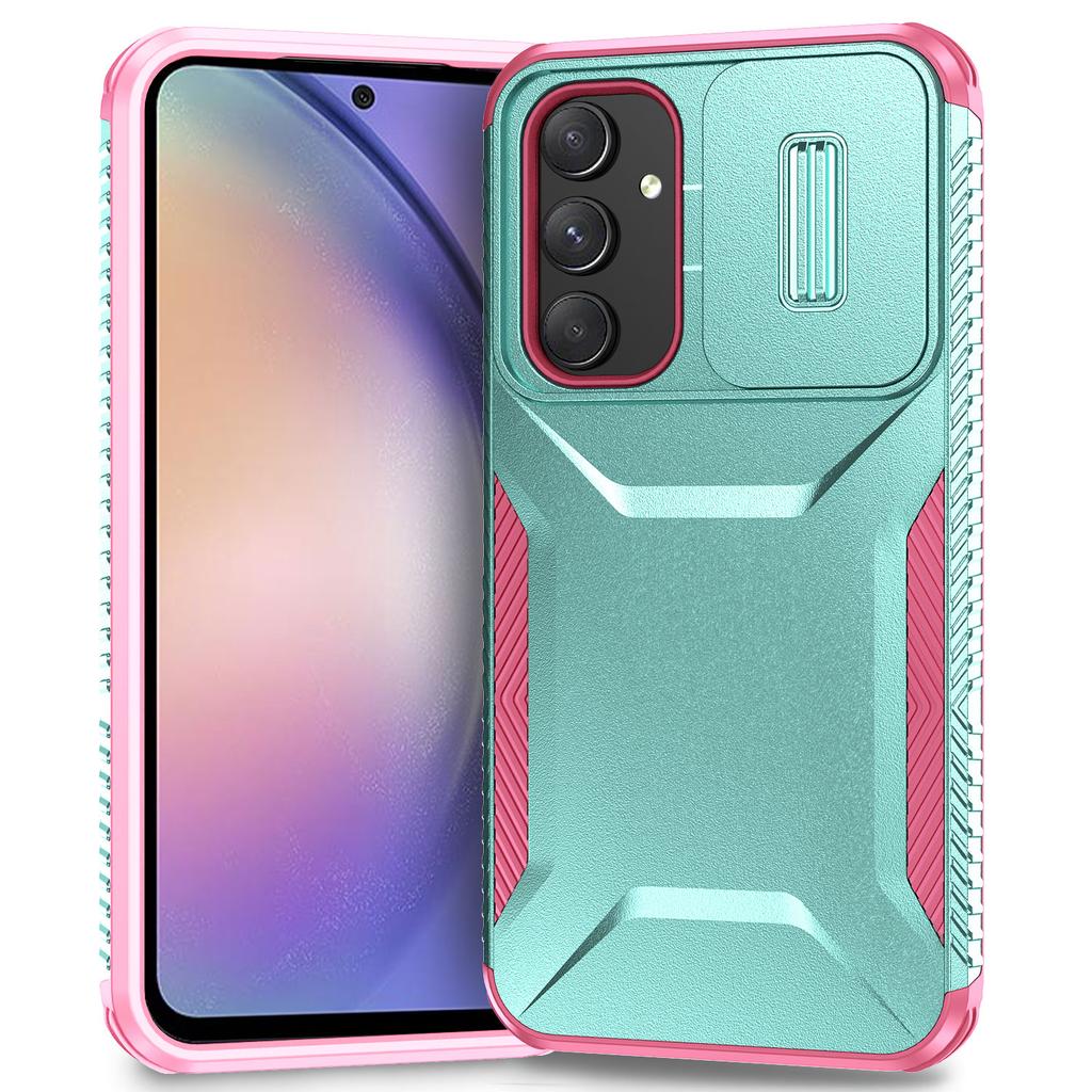 For Samsung Galaxy A54 5G Case TPU+PC Phone Cover with Slide Lens Protection Design
