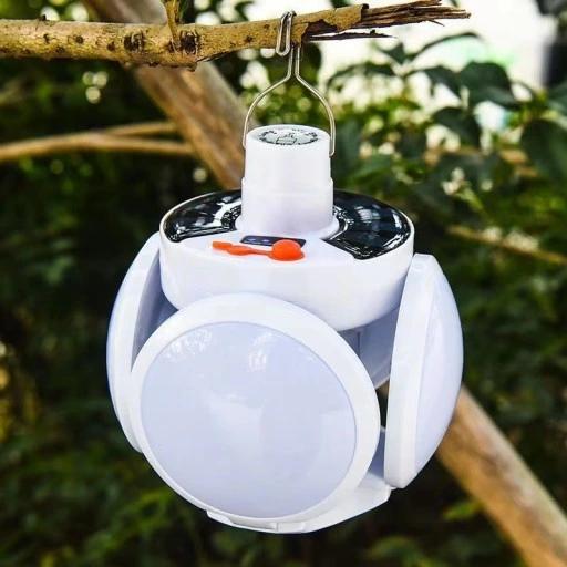 Lampa Solarna Led Składane Światło Żarówka Usb Oświetlenie Ogrodowa Do Domu