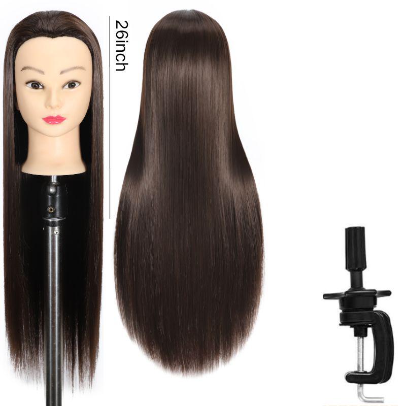 High Temperature Fiber Wig Mannequin Head for Hairdressing and Haircutting Training