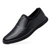 2025 autumn new men's leather shoes business lazy men's shoes middle-aged soft-soled dad shoes comfortable driving shoes