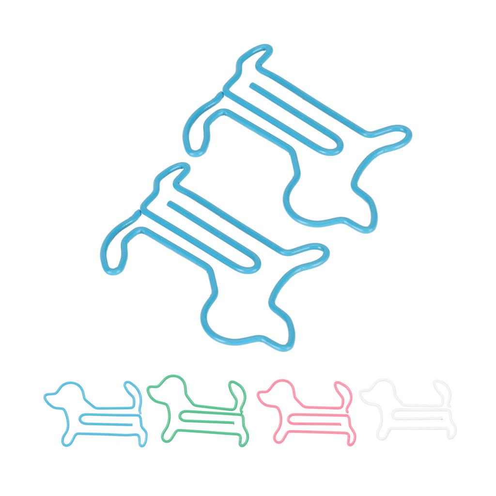 100pcs Dog Shaped Paper Clips Slip Resistance Exquisite Cute Paper Clips for School Office