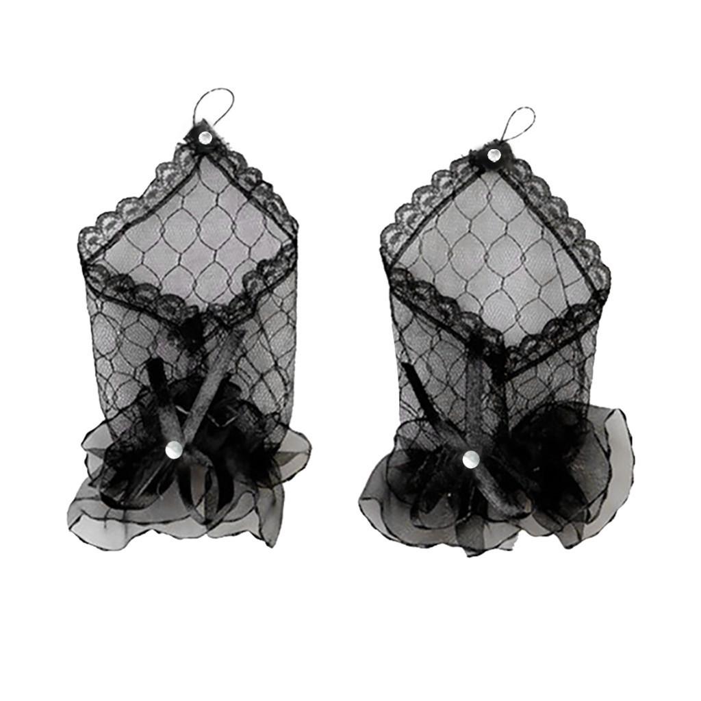 Yummy Bee Lace hansker Fingerless Fancy Dress Hønefest kvinner Bryllup Kort Prom