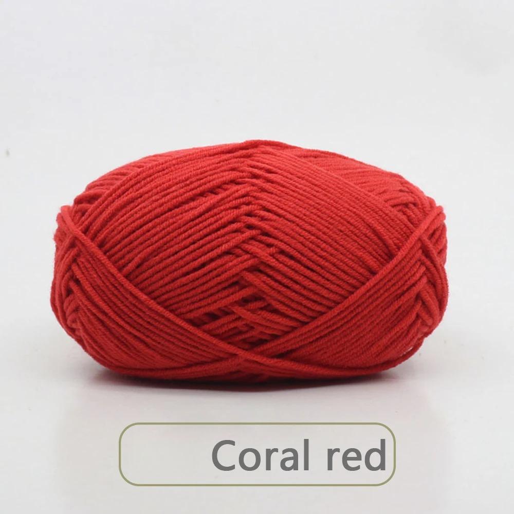 1pc 50g Soft Wool Milk Cotton Yarn Crochet Anti-Pilling Hand Knitting Thread For Cardigan Scarf Hat Baby Sweater Doll Supplies