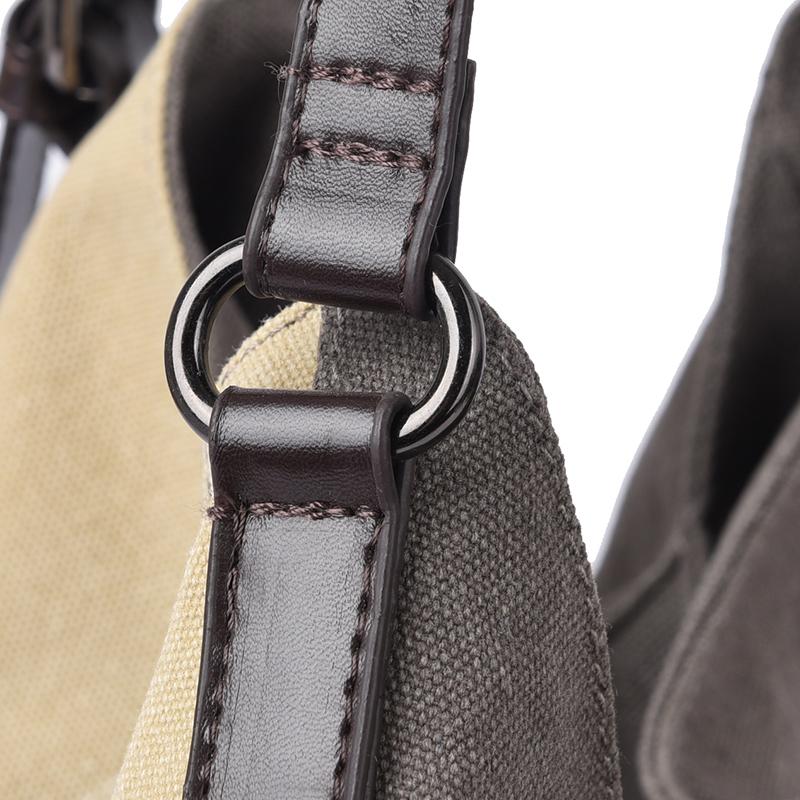 Women's Shoulder Bag Large Capacity Tote Bag Contrast Color Stitching Canvas Bag