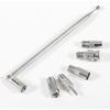 FM Telescopic Antenna 75 Ohm Indoor FM Radio Antenna F Type Male Plug Connector with 5pcs Converter for TV AM FM Radio Stereo Receiver