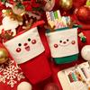Christmas Retractable Cute Pencil Case School Stationery Storage Bag Canvas Pencil Bag Kawaii Pen Holder Children Christmas Gift