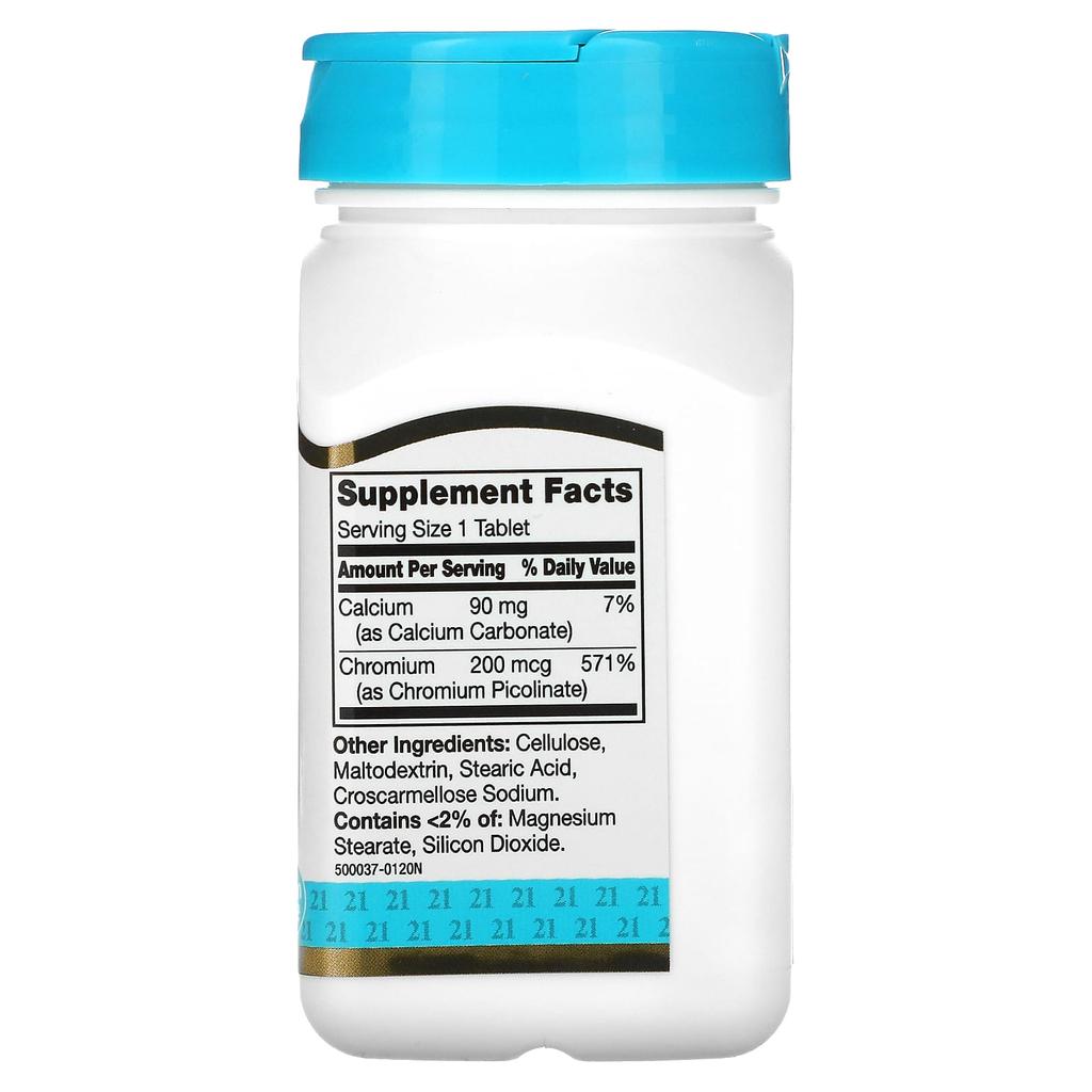 21st Century, Chromium Picolinate, 200Mcg, 100 Tablets