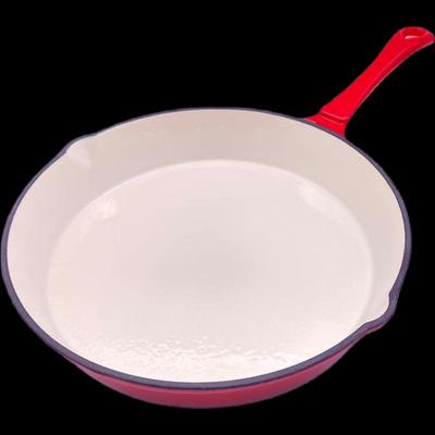 ZISIZ Enamel Cast Iron Frying Pan