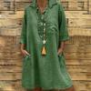 Women's Casual Dress Dress Button Decoration Religious Tradition Ethnic Loose Flared Skirt A-Line Dress