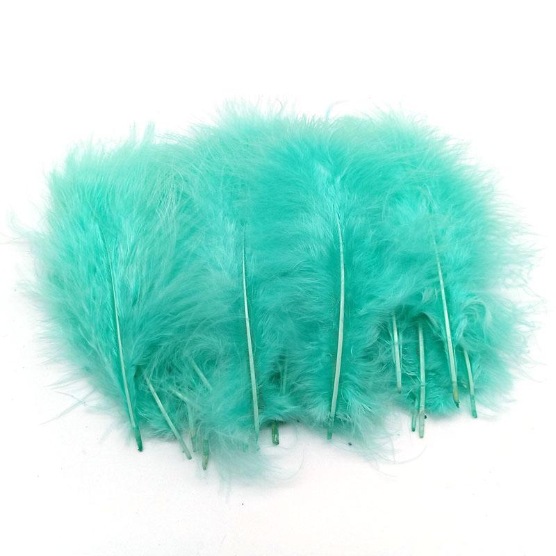 20Pcs Turkey Marabou Feathers Plumes DIY Creative Leisure Decoration Wedding Carnival Handicrafts Accessories Fly Tying Material