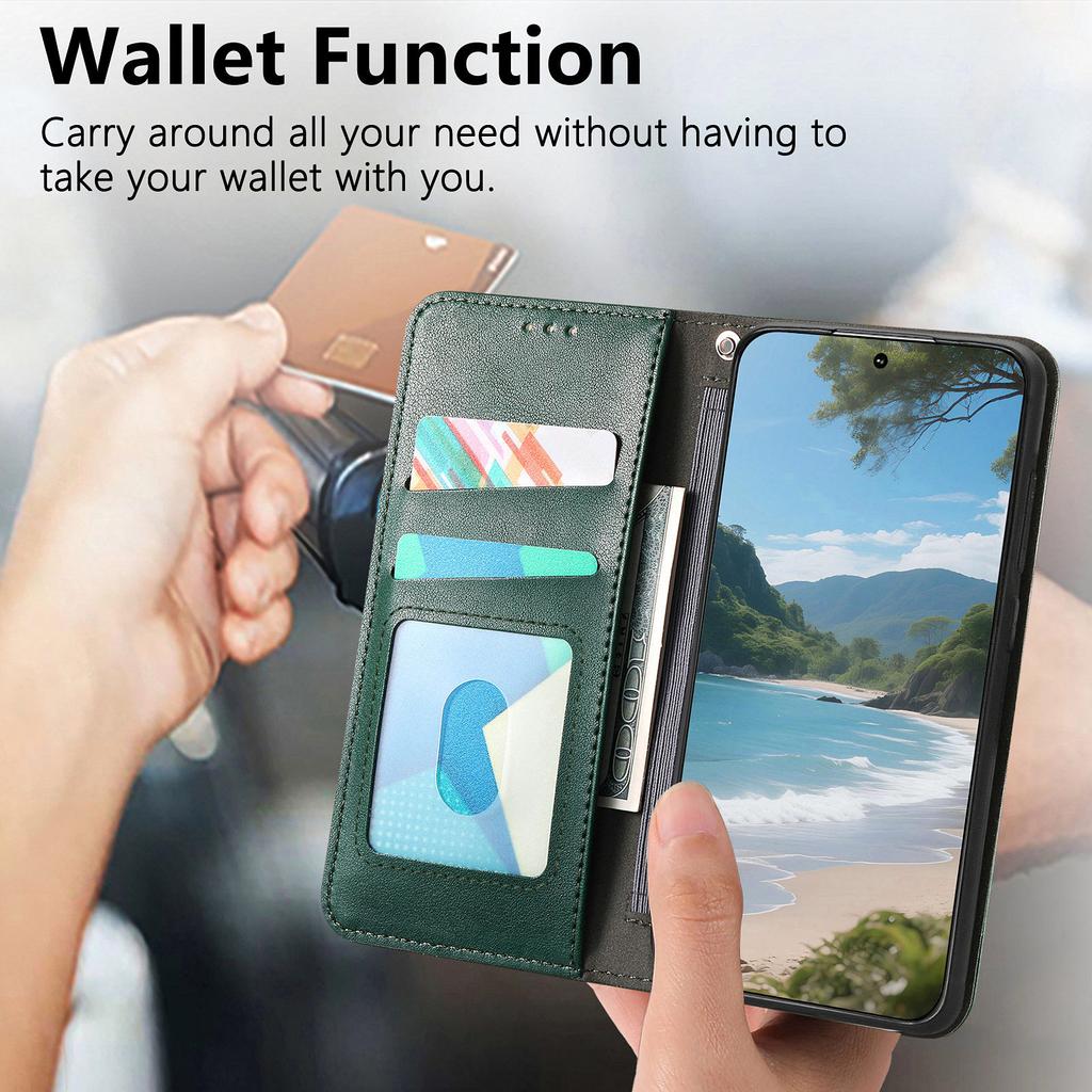 Flip Wallet Case for Xiaomi 14T 15T 17 Pro Max 15 17 Ultra Poco F5 X6 X7 Pro, Magnetic Folio Cover with Card Holder Shockproof