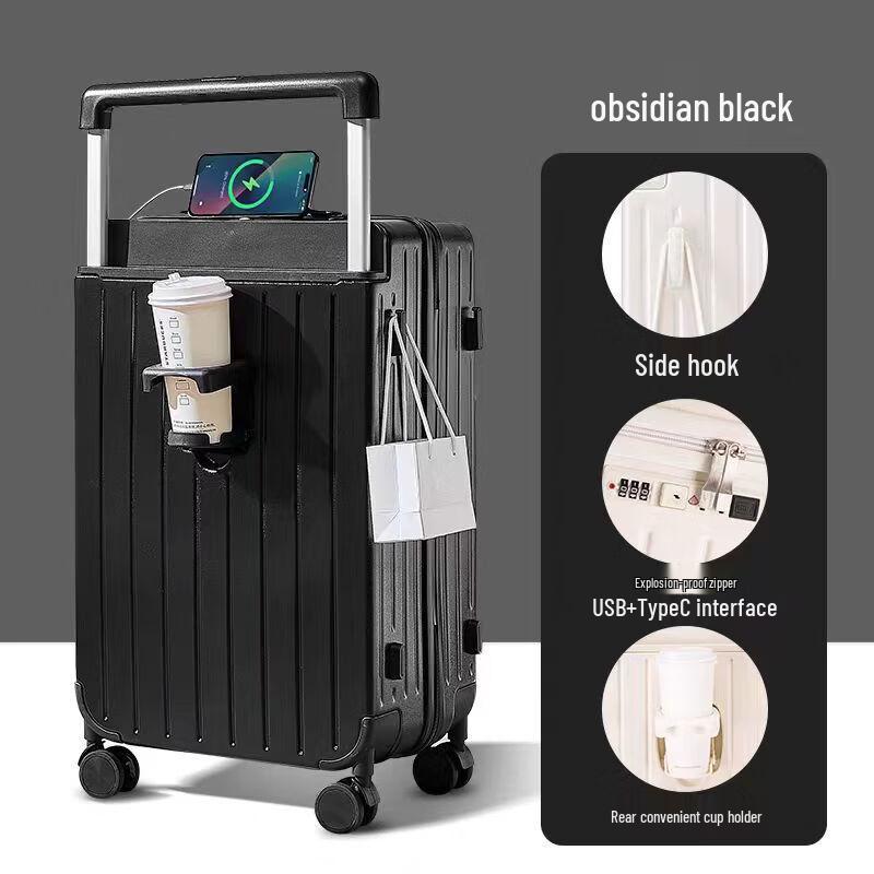 JOURHEY SHI Multi-Functional Wide-Handle Luggage 34 Inch