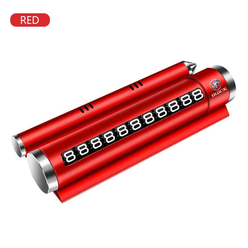 Metal Car Temporary Parking Card Rotatable Phone Number Plate For Buick Regal Encore enclave royaum Park Avenue Envista GL8 GL6 AUW1
