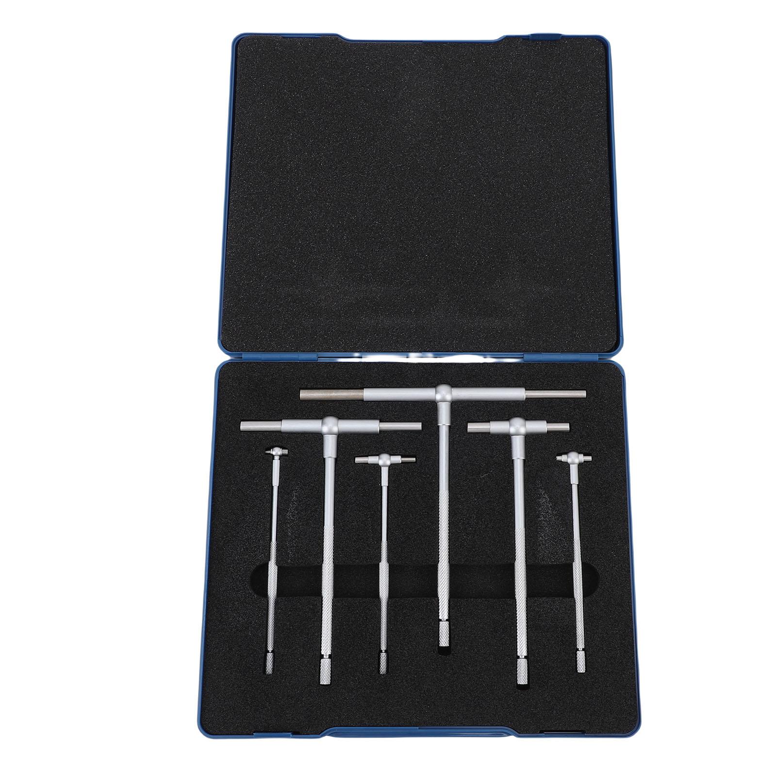 

Telescoping Gage Set 5 16in to 6in Range Self Centering Double Action High Precision T Bore Hole Gauges Micrometer
