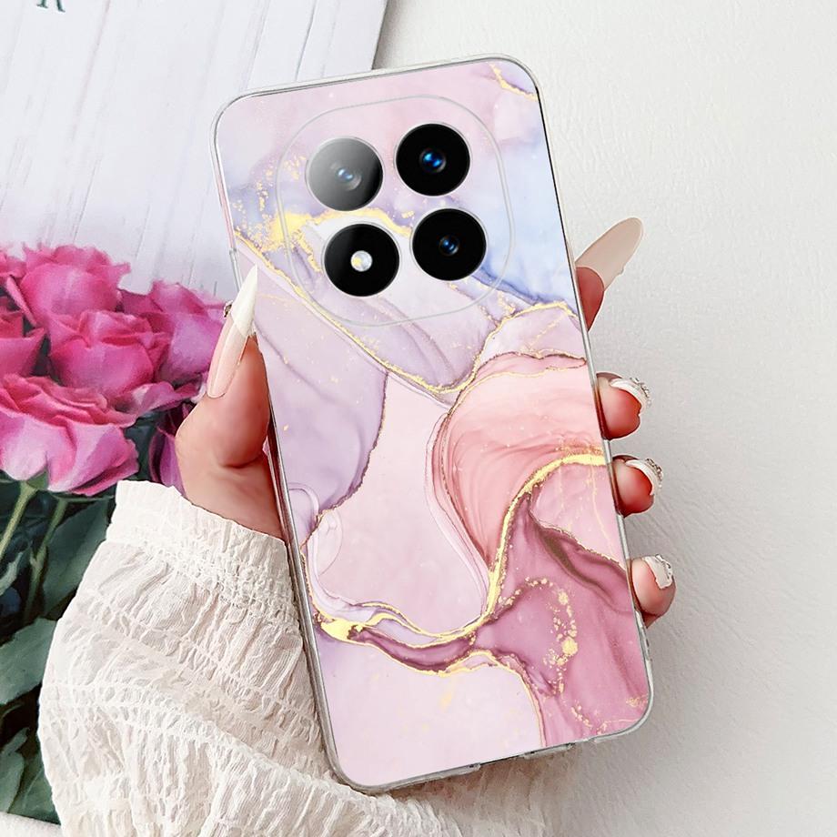 Soft Liquid Silicone Back Cover For Xiaomi Redmi Note 14 Pro Plus Phone Case Marble Gothic Style Bumper For Redmi Note 14 4G 5G