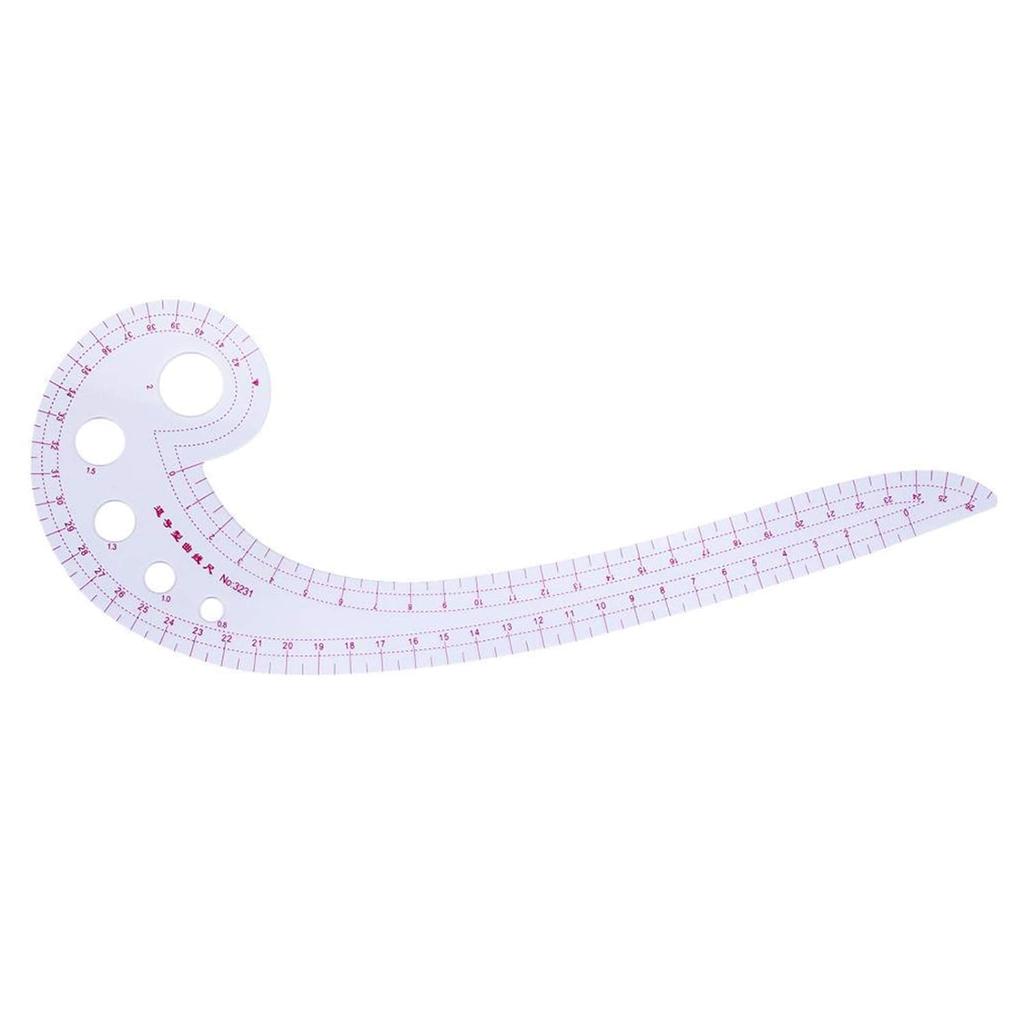 6x Clear Plastic French Curve Ruler For Sewing Tailor Measure Good Flexibility Sewing French Curve