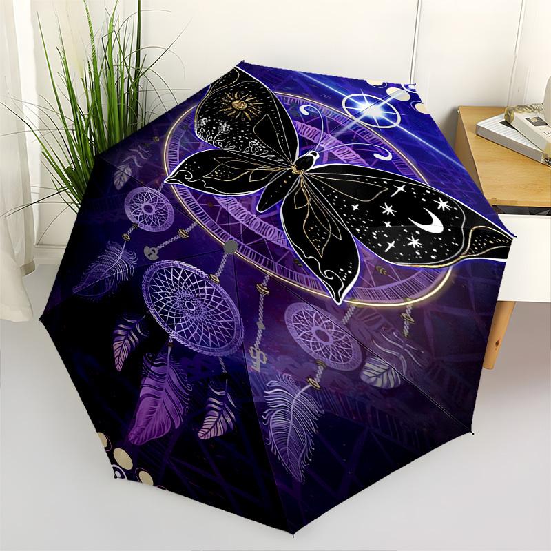 

Butterfly Dreamcatcher- Automatic Umbrella, Four Seasons Portable Folding Umbrella, Suitable for Men and Women, Travel, Daily Compact Umbrel